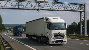 Camión circulando por carretera