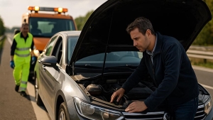 Vehículo averiado en la carretera
