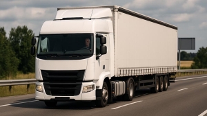 Camión circulando por carretera