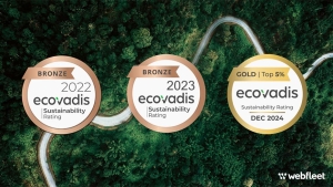 Webfleet recibe la calificación Oro de EcoVadis en 2024 por su compromiso con la sostenibilidad