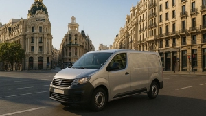 Furgoneta en reparto de la última milla en Madrid