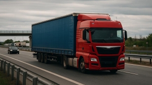 CAmión circulando por carretera