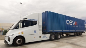Camión eléctrico Windrose Technology del CEVA Logistics