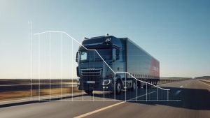 Camión circulando por carretera