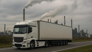 Camión circulando por carretera